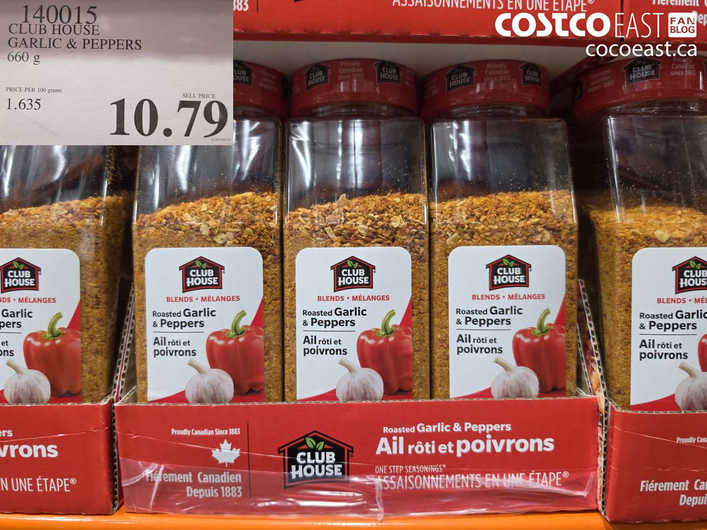 140015 CLUB HOUSE GARLIC & PEPPERS 660 G $10.79