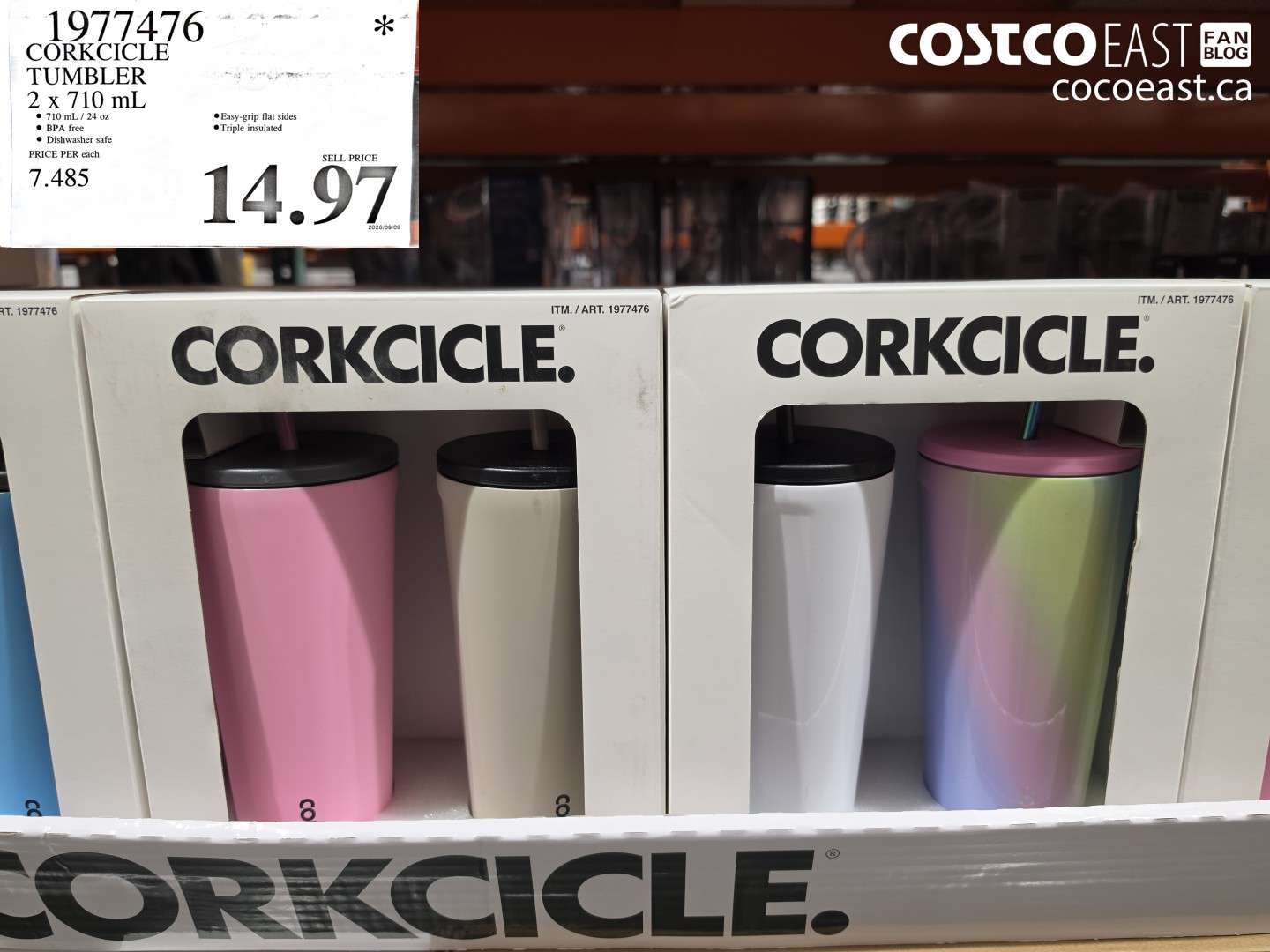 1977476 CORKCICLE TUMBLER 2 X 710 ML $14.97