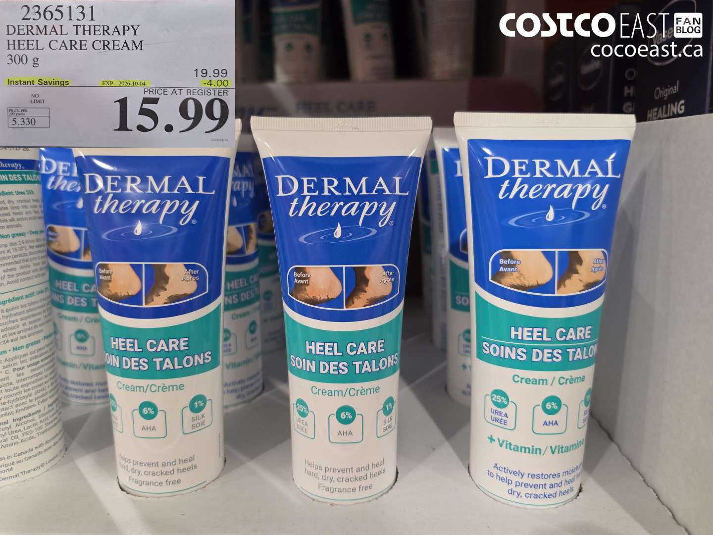 2365131 DERMAL THERAPY HEEL CARE CREAM 300 G ($4.00 INSTANT SAVINGS EXPIRES ON 2026-10-04) $15.99