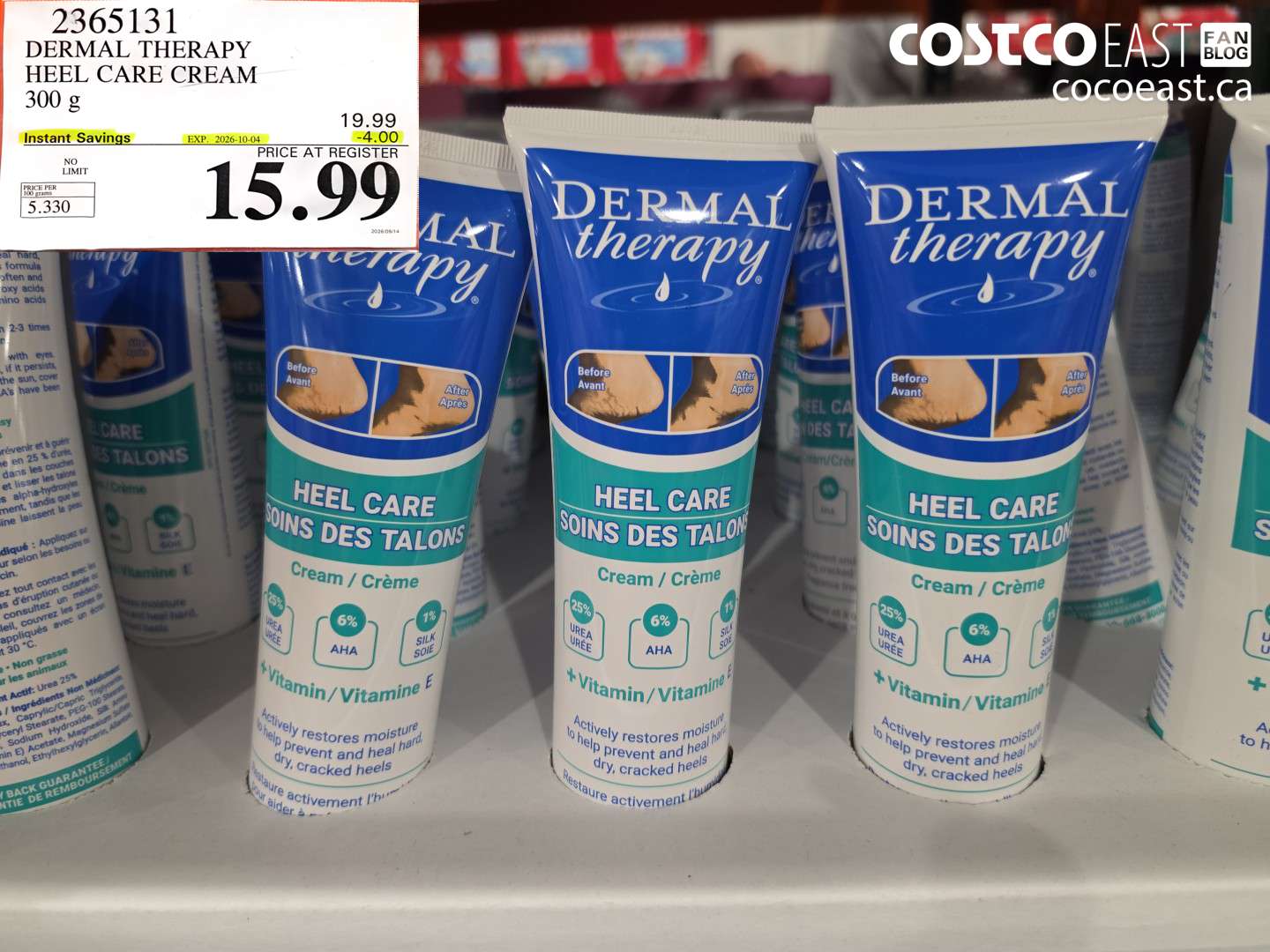 2365131 DERMAL THERAPY HEEL CARE CREAM 300 G ($4.00 INSTANT SAVINGS EXPIRES ON 2026-10-04) $15.99