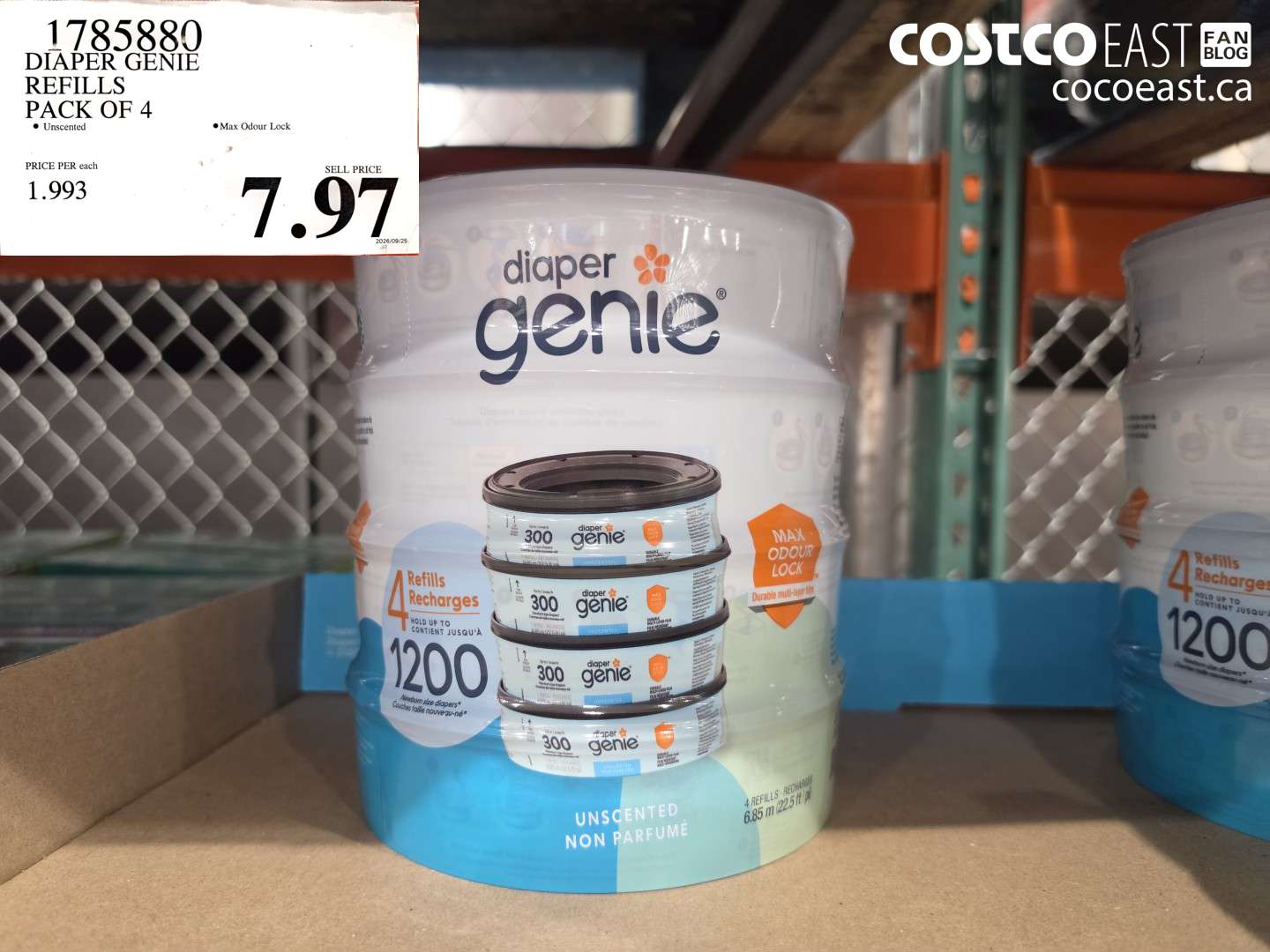 1785880 DIAPER GENIE REFILLS PACK OF 4 $7.97