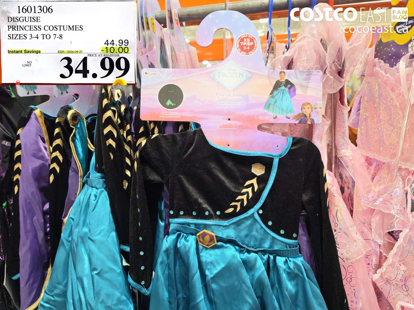 1601306 DISGUISE PRINCESS COSTUMES SIZES 3-4 TO 7-8 ($10.00 INSTANT SAVINGS EXPIRES ON 2026-09-27) $34.99