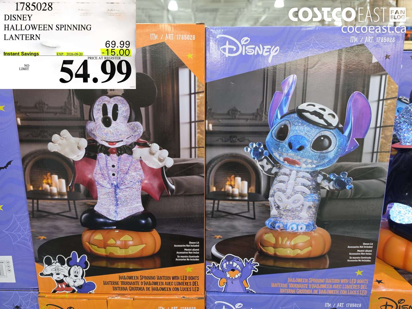 1785028 DISNEY HALLOWEEN SPINNING LANTERN ($15.00 INSTANT SAVINGS EXPIRES ON 2026-09-20) $54.99