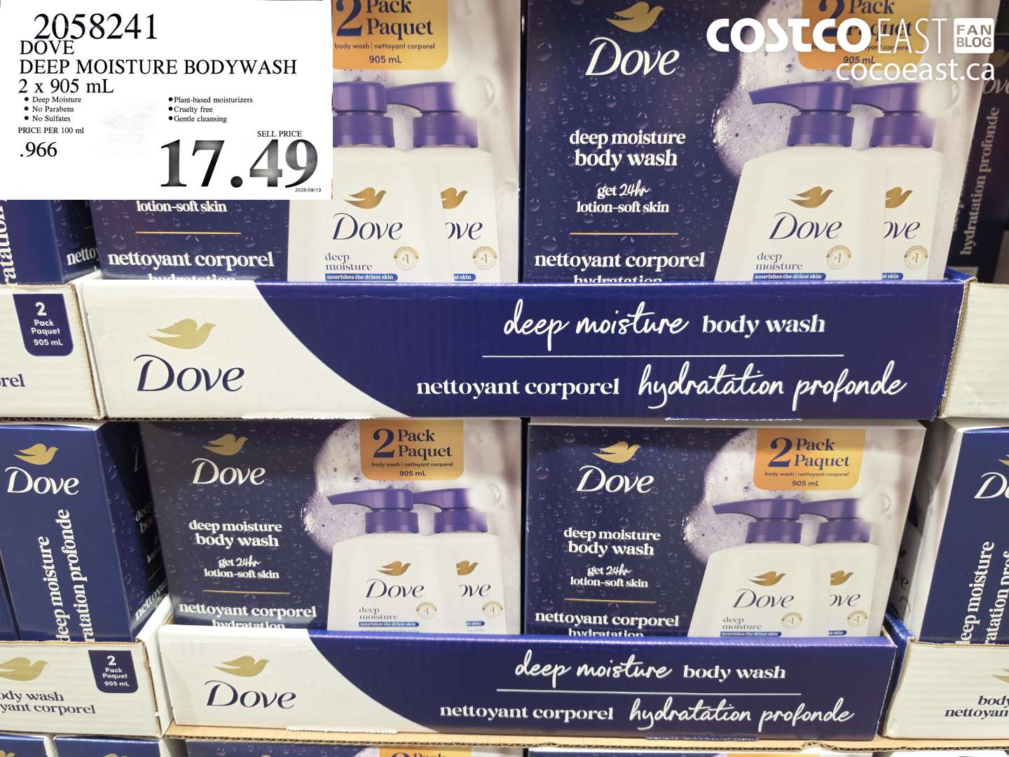 2058241 DOVE DEEP MOISTURE BODYWASH 2 X 905 ML $17.49