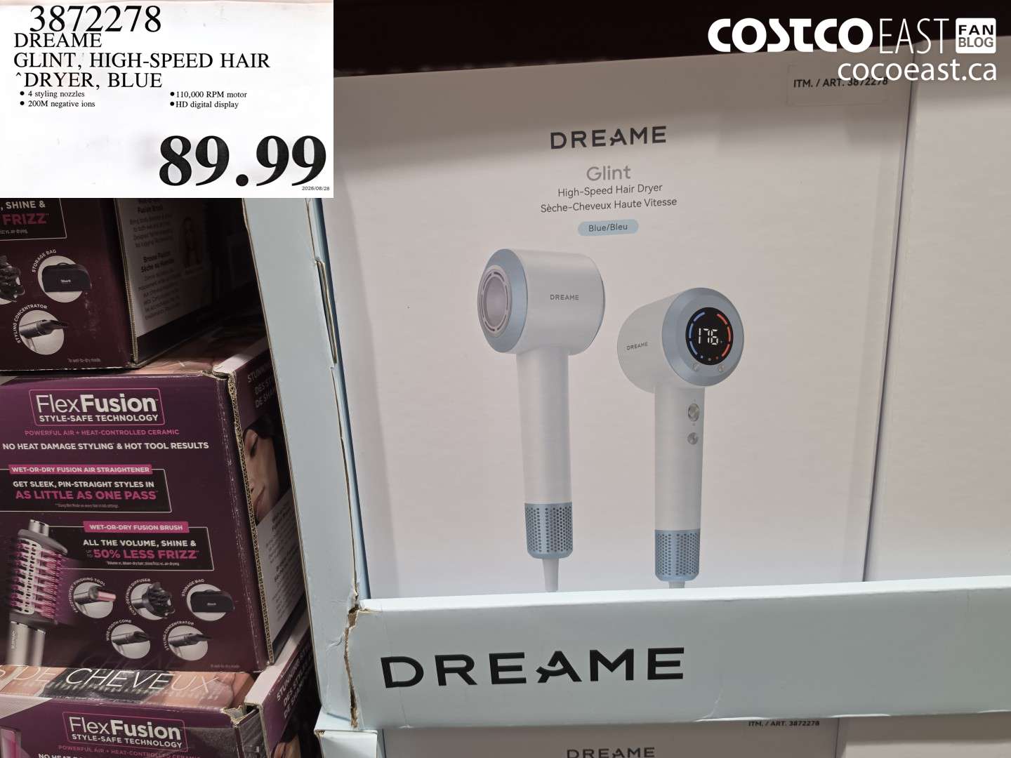 3872278 DREAME GLINT, HIGH-SPEED HAIR DRYER, BLUE $89.99