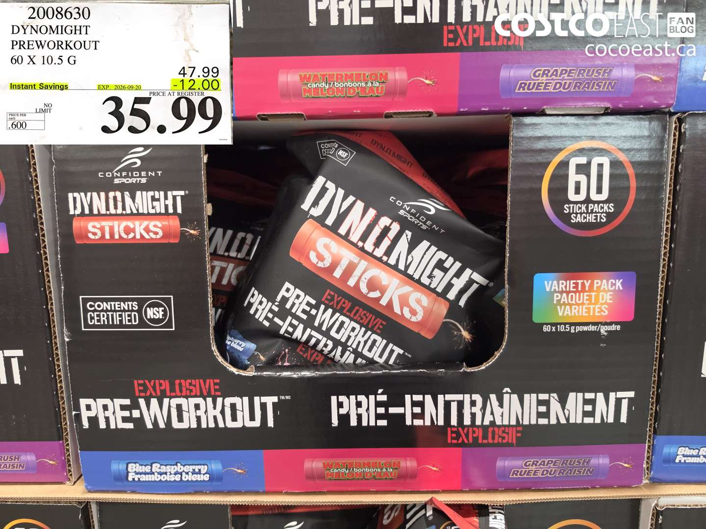 2008630 DYNOMIGHT PREWORKOUT 60 X 10.5 G ($12.00 INSTANT SAVINGS EXPIRES ON 2026-09-20) $35.99
