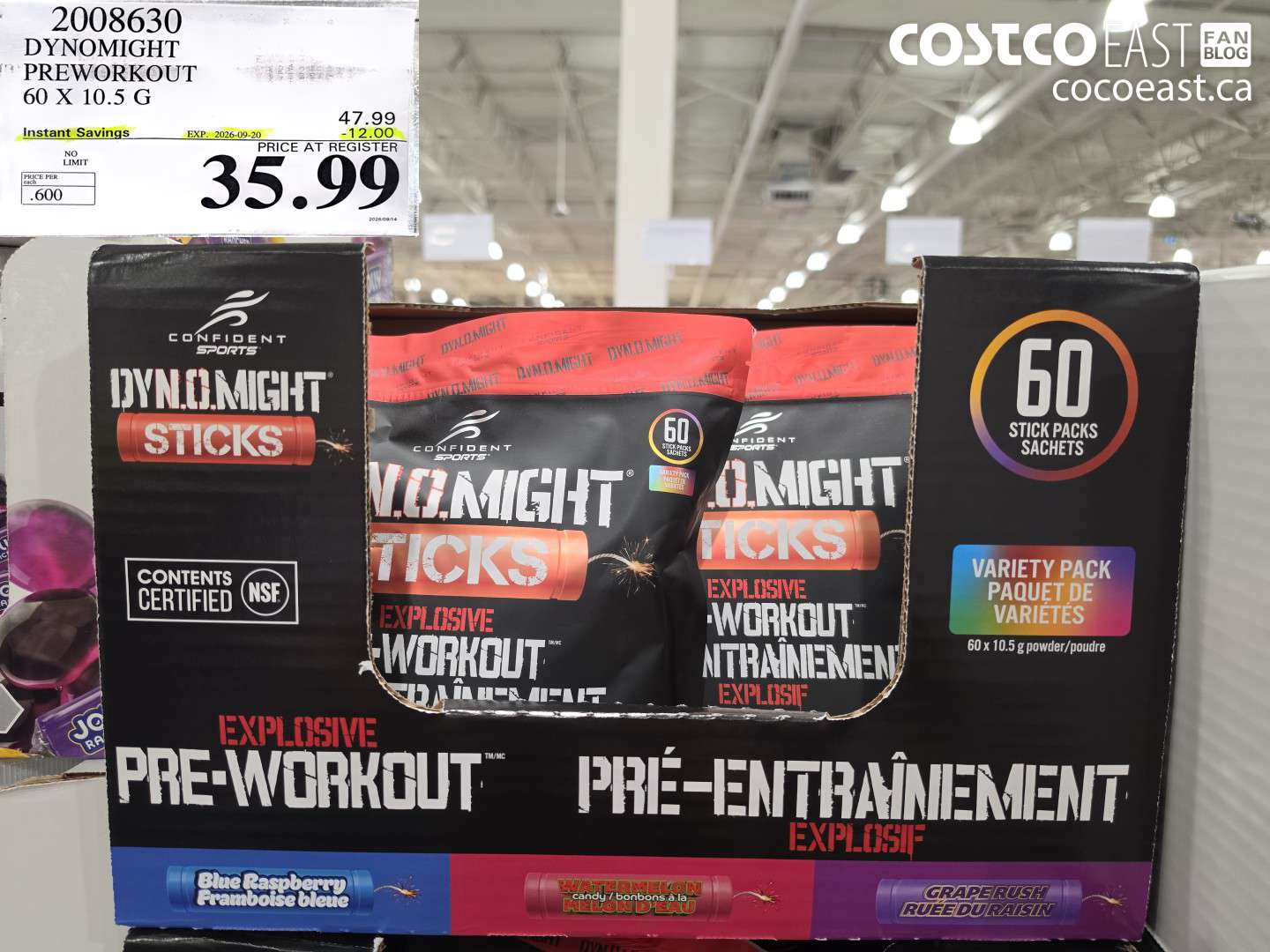 2008630 DYNOMIGHT PREWORKOUT 60 X 10.5 G ($12.00 INSTANT SAVINGS EXPIRES ON 2026-09-20) $35.99