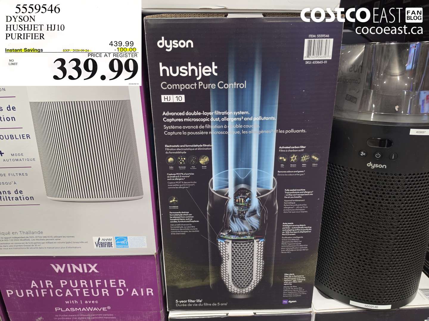 5559546 DYSON HUSHJET HJ10 PURIFIER ($100.00 INSTANT SAVINGS EXPIRES ON 2026-09-24) $339.99
