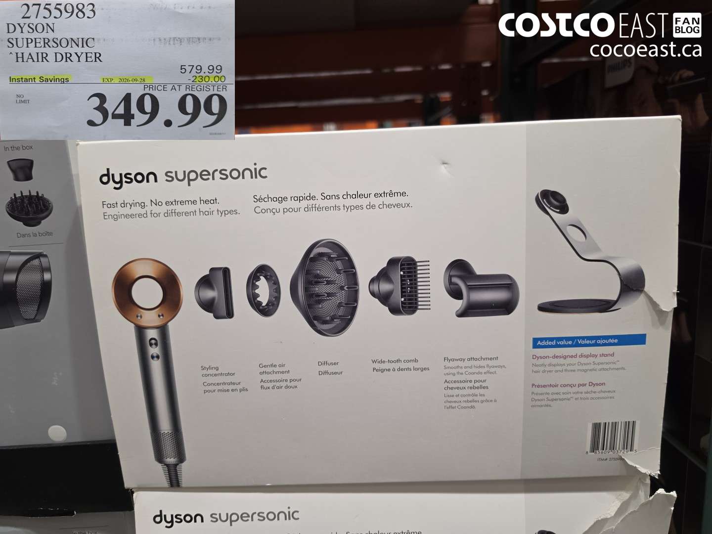 2755983 DYSON SUPERSONIC HAIR DRYER ($230.00 INSTANT SAVINGS EXPIRES ON 2026-09-28) $349.99