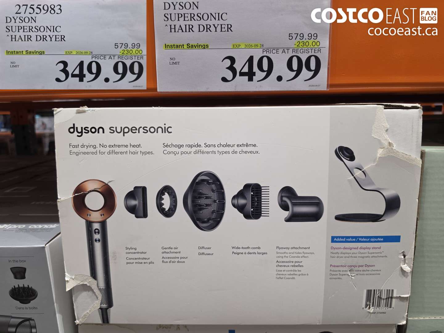 2755983 DYSON SUPERSONIC HAIR DRYER ($230.00 INSTANT SAVINGS EXPIRES ON 2026-09-28) $349.99