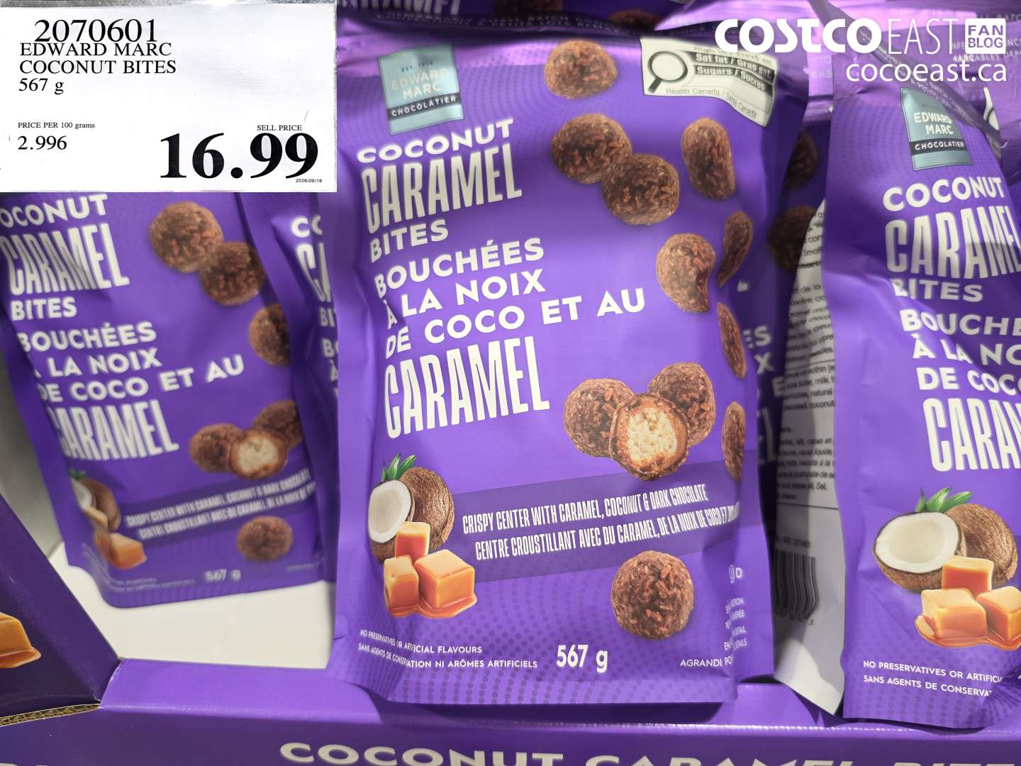 2070601 EDWARD MARC COCONUT BITES 567 G $16.99