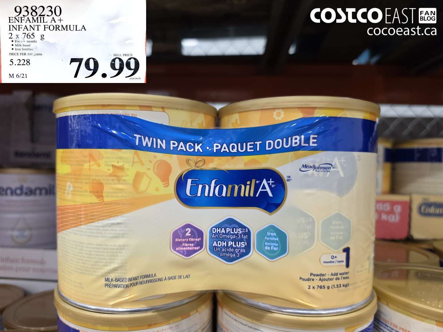 938230 ENFAMIL A+ INFANT FORMULA 2 X 765 G $79.99