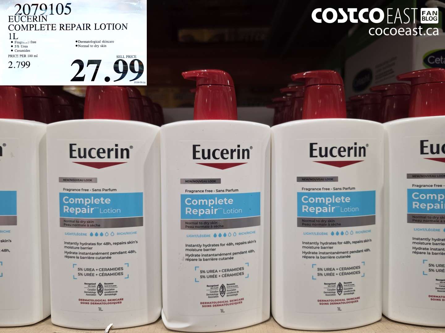 2079105 EUCERIN COMPLETE REPAIR LOTION 1L $27.99