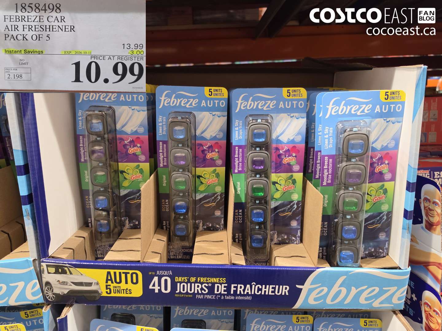 1858498 FEBREZE CAR AIR FRESHENER PACK OF 5 ($3.00 INSTANT SAVINGS EXPIRES ON 2026-10-11) $10.99