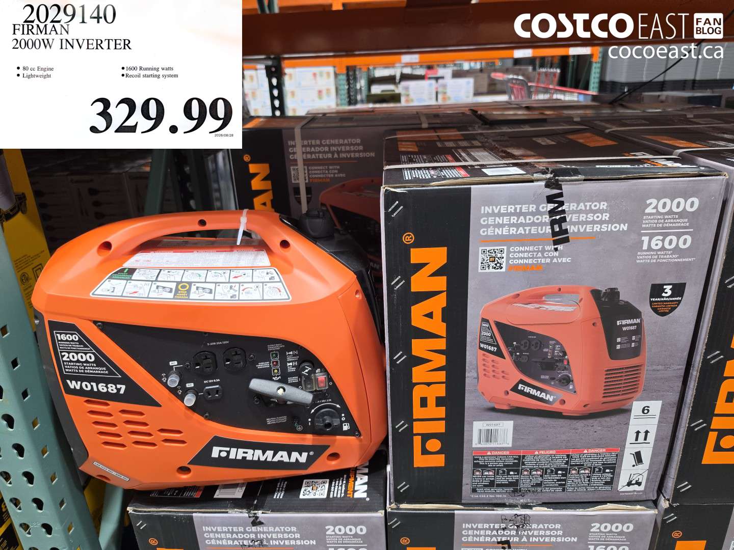 2029140 FIRMAN 2000W INVERTER $329.99