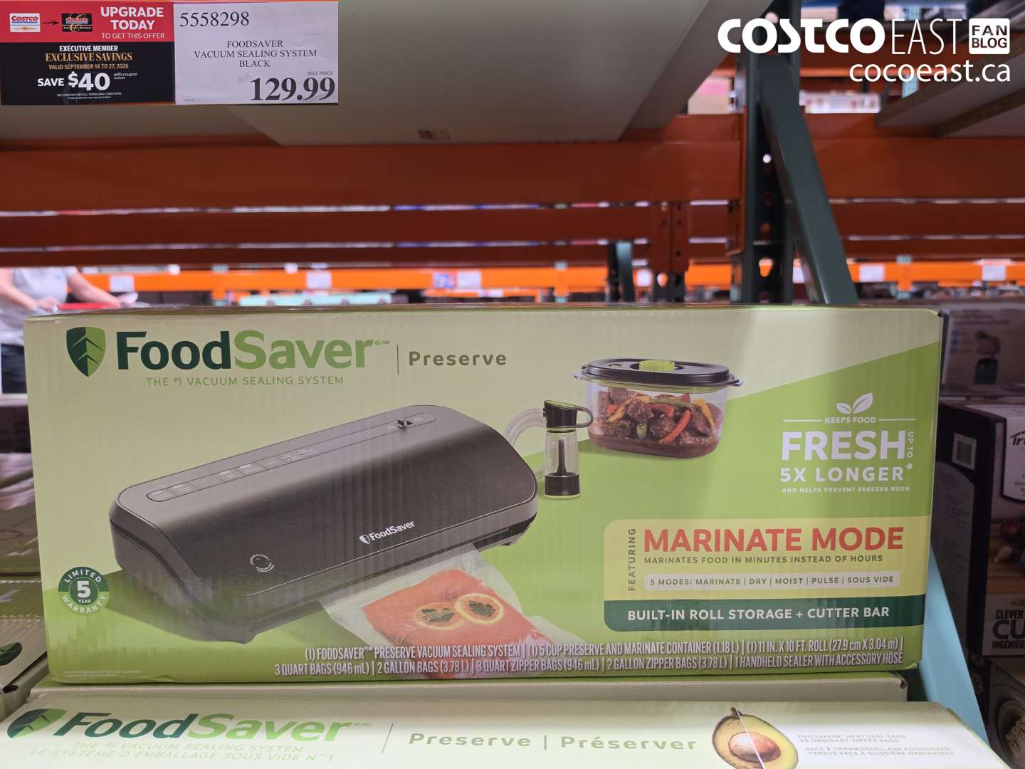 5558298 FOODSAVER VACUUM SEALING SYSTEM BLACK ($40.00 INSTANT SAVINGS EXPIRES ON 2026-09-27) $89.99