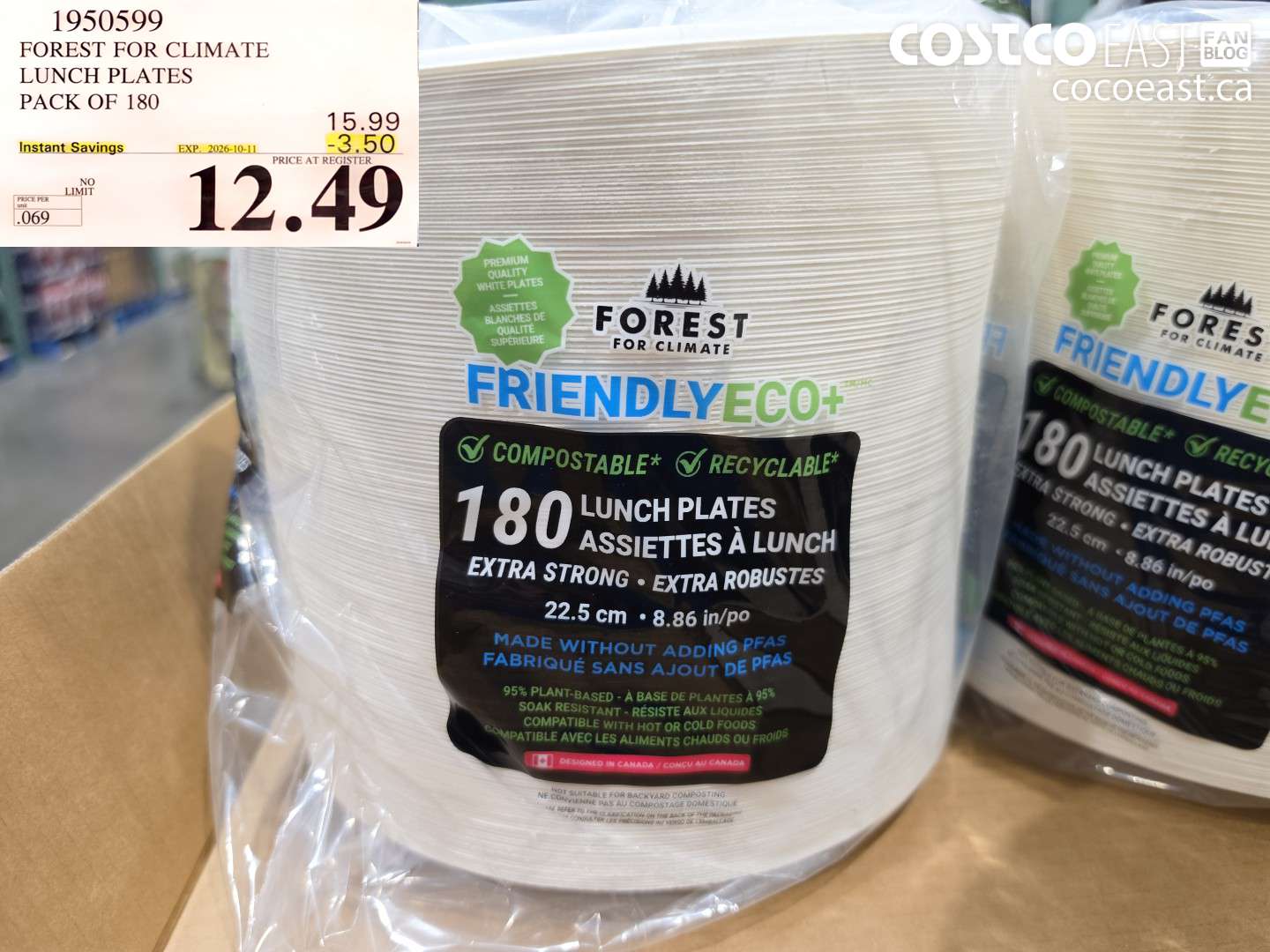 1950599 FOREST FOR CLIMATE LUNCH PLATES PACK OF 180 ($3.50 INSTANT SAVINGS EXPIRES ON 2026-10-11) $12.49
