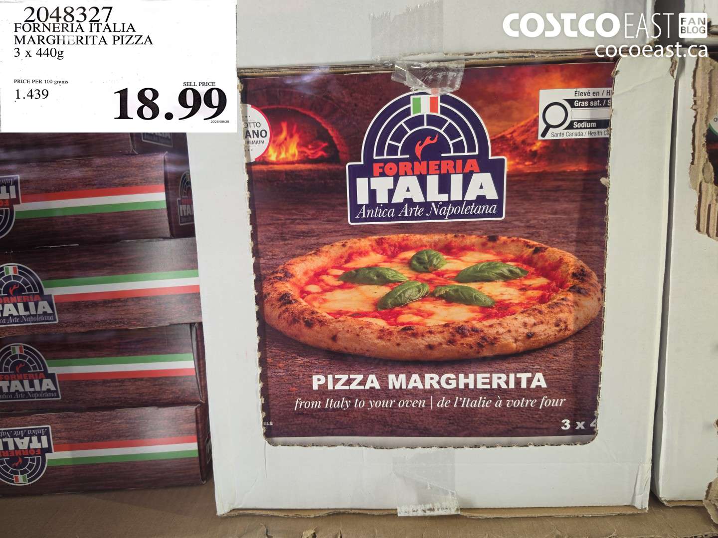 2048327 FORNERIA ITALIA MARGHERITA PIZZA 3 X 440G $18.99