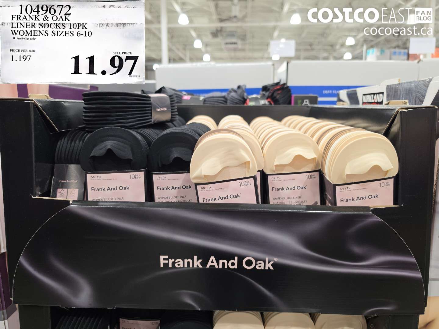 1049672 FRANK & OAK LINER SOCKS 10PK WOMENS SIZES 6-10 $11.97