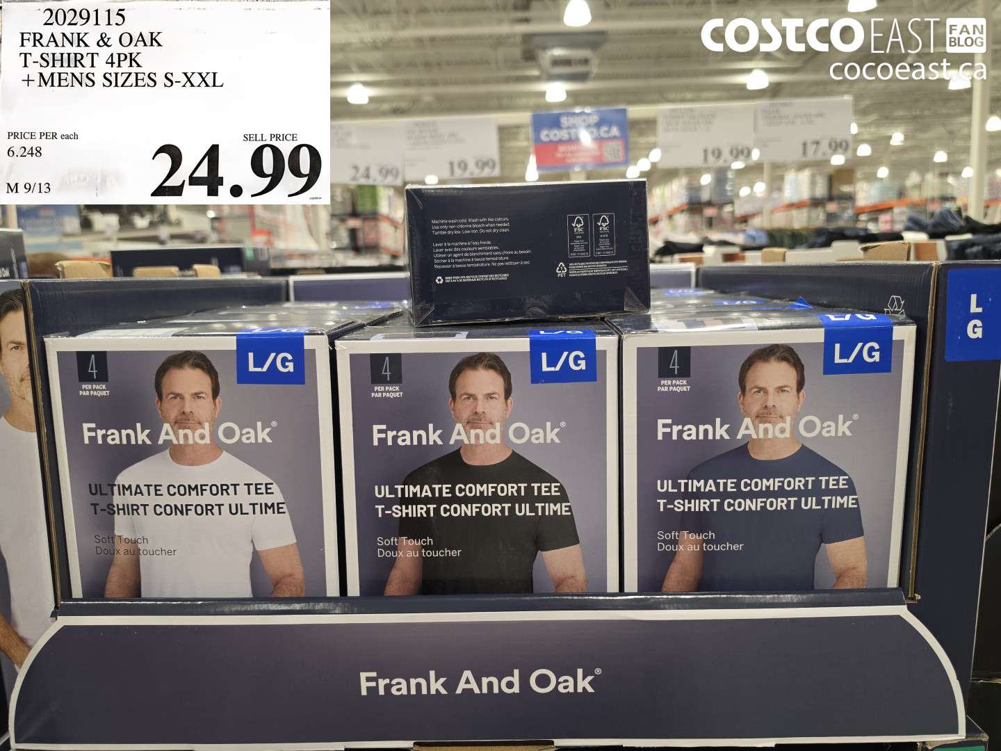 2029115 FRANK & OAK T-SHIRT 4PK MENS SIZES S-XXL $24.99