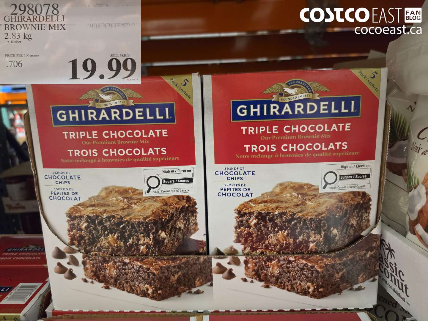 298078 GHIRARDELLI BROWNIE MIX 2.83 KG $19.99