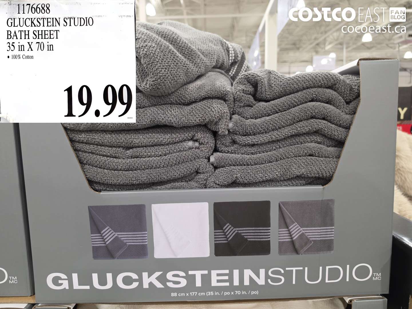 1176688 GLUCKSTEIN STUDIO BATH SHEET 35 IN X 70 IN $19.99