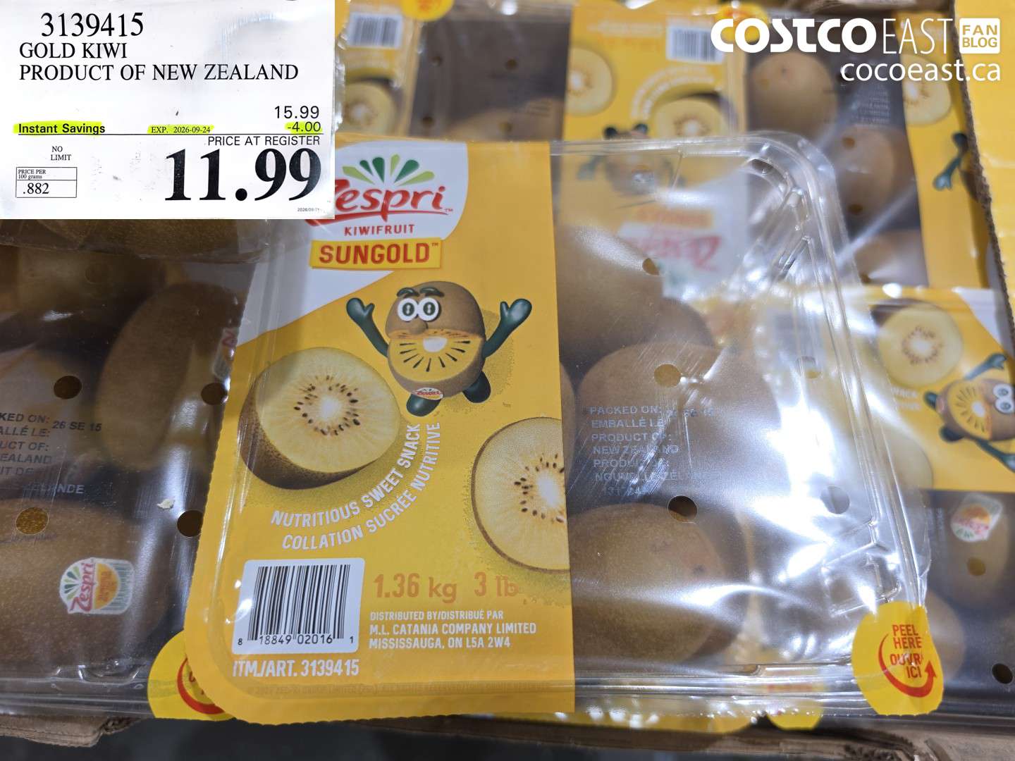 3139415 GOLD KIWI PRODUCT OF NEW ZEALAND ($4.00 INSTANT SAVINGS EXPIRES ON 2026-09-24) $11.99
