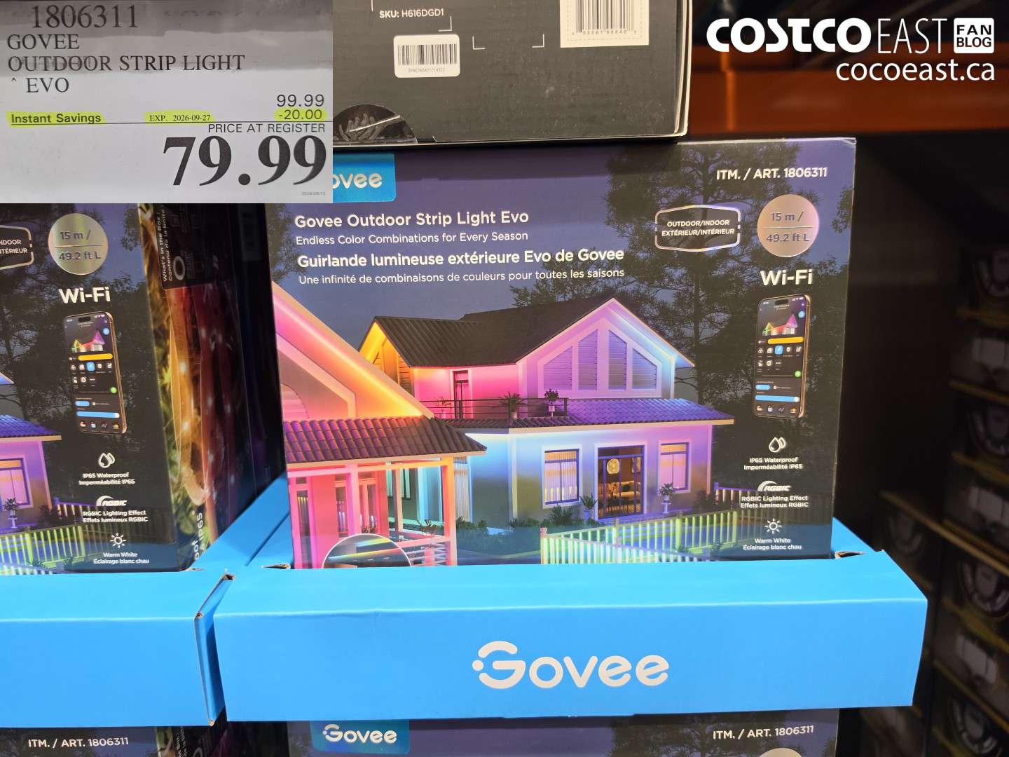 1806311 GOVEE OUTDOOR STRIP LIGHT EVO ($20.00 INSTANT SAVINGS EXPIRES ON 2026-09-27) $79.99