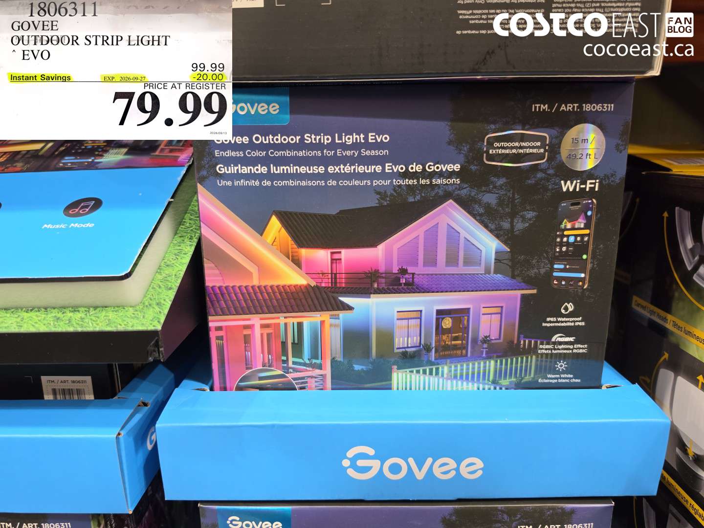 1806311 GOVEE OUTDOOR STRIP LIGHT EVO ($20.00 INSTANT SAVINGS EXPIRES ON 2026-09-27) $79.99