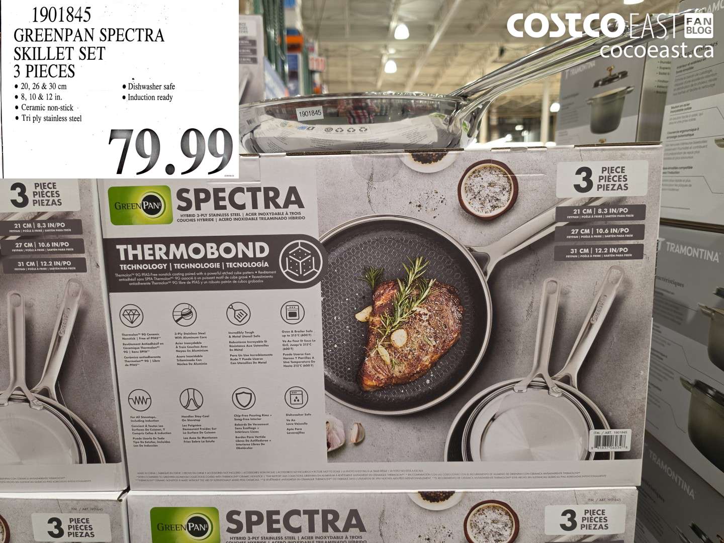 1901845 GREENPAN SPECTRA SKILLET SET 3 PIECES $79.99