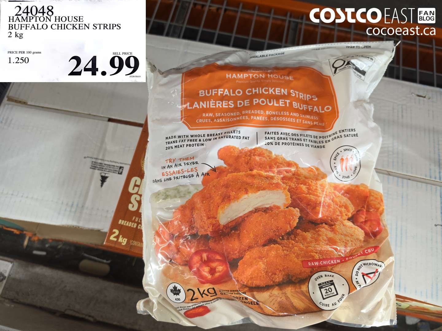 24048 HAMPTON HOUSE BUFFALO CHICKEN STRIPS 2 KG $24.99