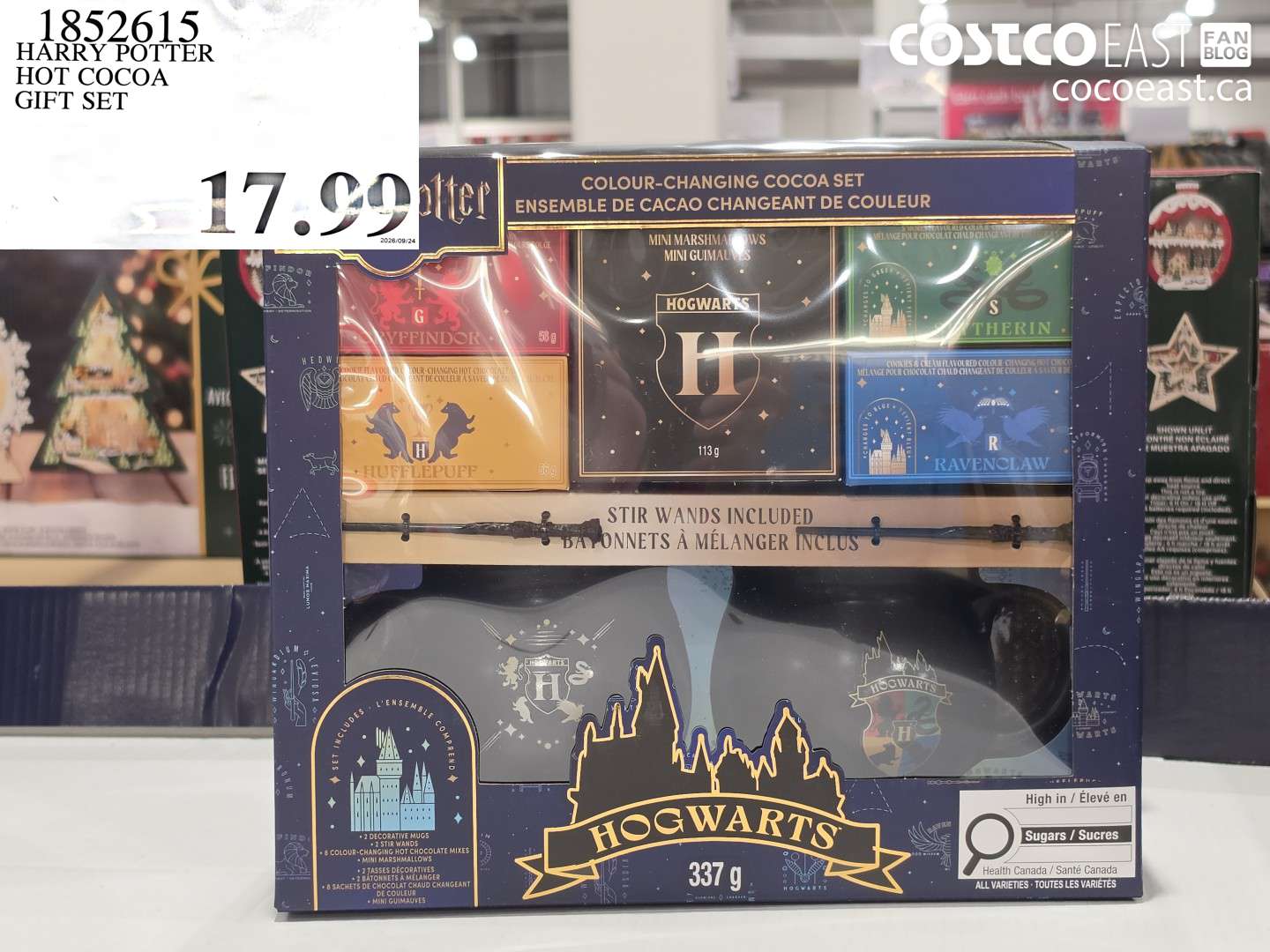 1852615 HARRY POTTER HOT COCOA GIFT SET $17.99