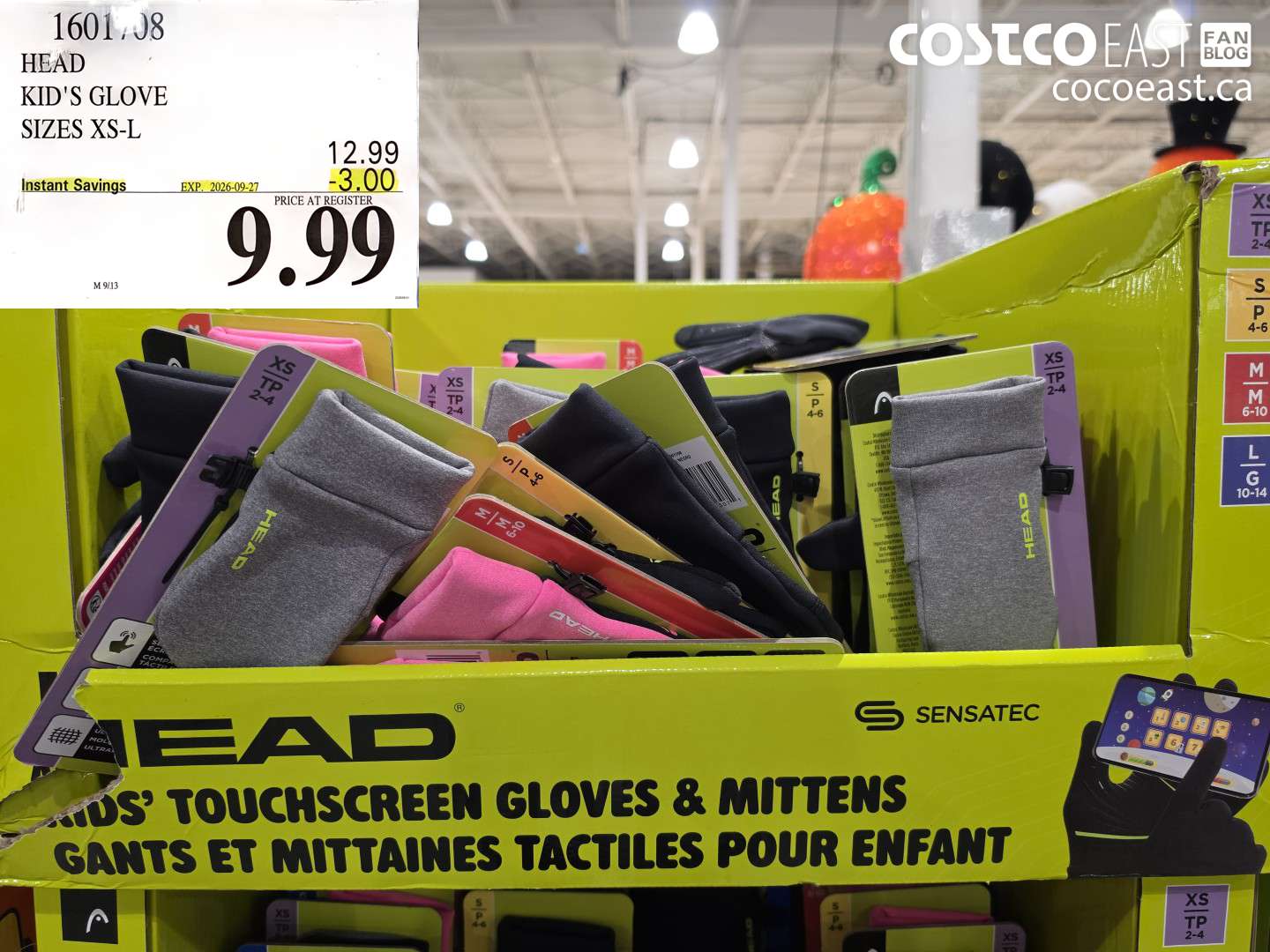 1601708 HEAD KID'S GLOVE SIZES XS-L ($3.00 INSTANT SAVINGS EXPIRES ON 2026-09-27) $9.99