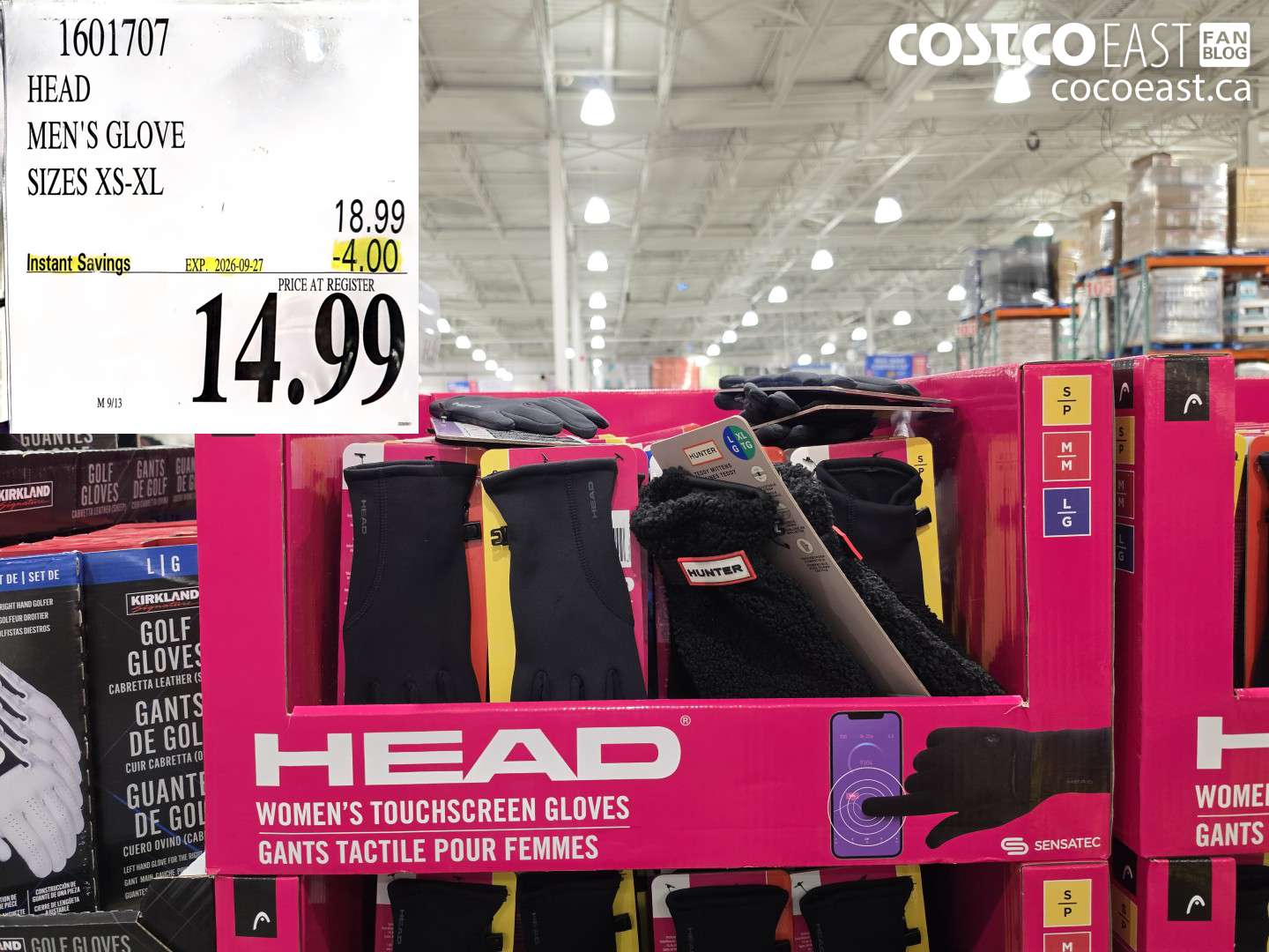 1601707 HEAD MEN'S GLOVE SIZES XS-XL ($4.00 INSTANT SAVINGS EXPIRES ON 2026-09-27) $14.99
