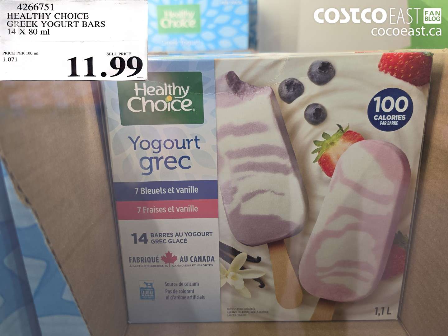 4266751 HEALTHY CHOICE GREEK YOGURT BARS 14 X 80 ML $11.99