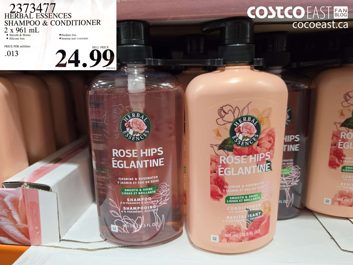 2373477 HERBAL ESSENCES SHAMPOO & CONDITIONER 2 X 961 ML $24.99