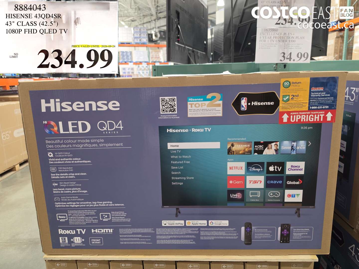 8884043 HISENSE 43QD4SR 43