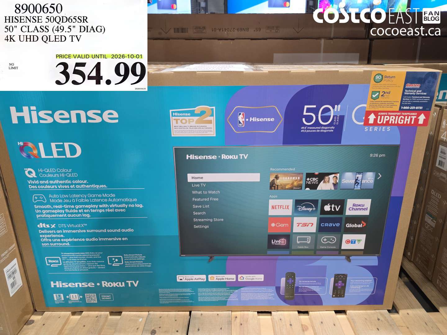8900650 HISENSE 50QD65SR 50