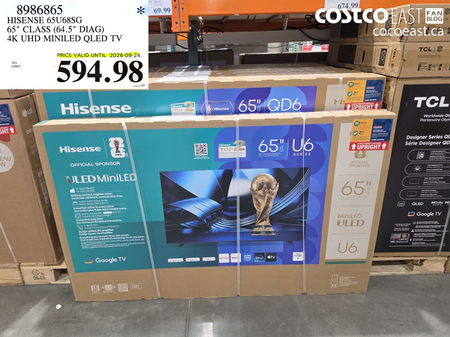 8986865 HISENSE 65U68SG 65
