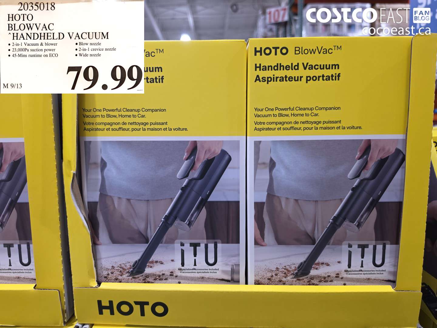 2035018 HOTO BLOWVAC HANDHELD VACUUM $79.99
