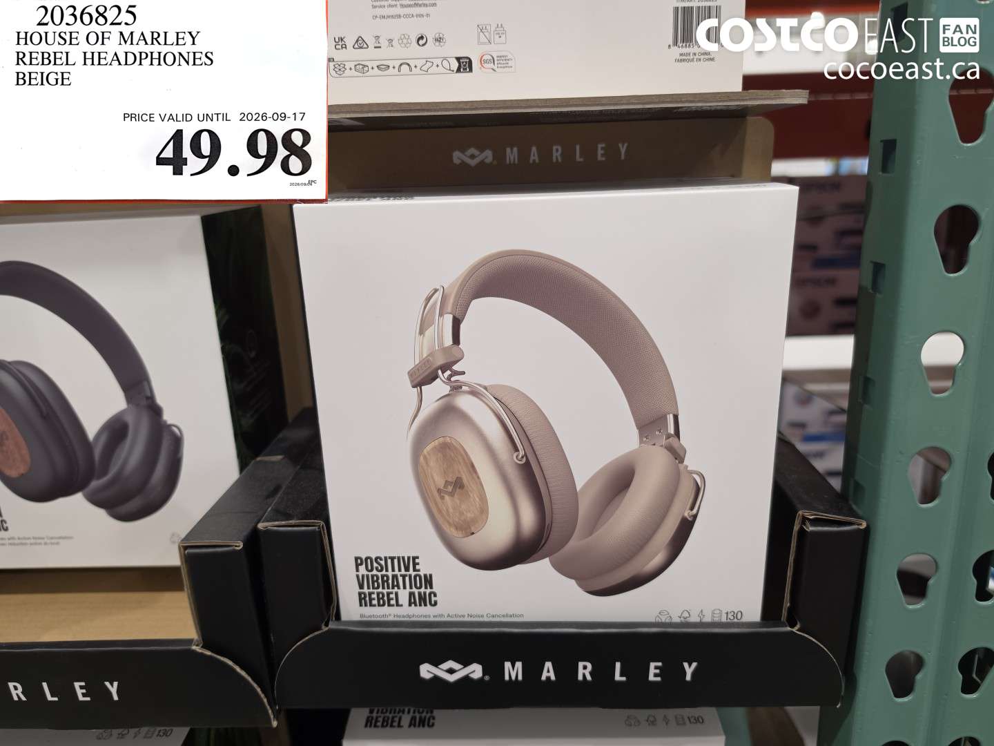 2036825 HOUSE OF MARLEY REBEL HEADPHONES BEIGE $49.98