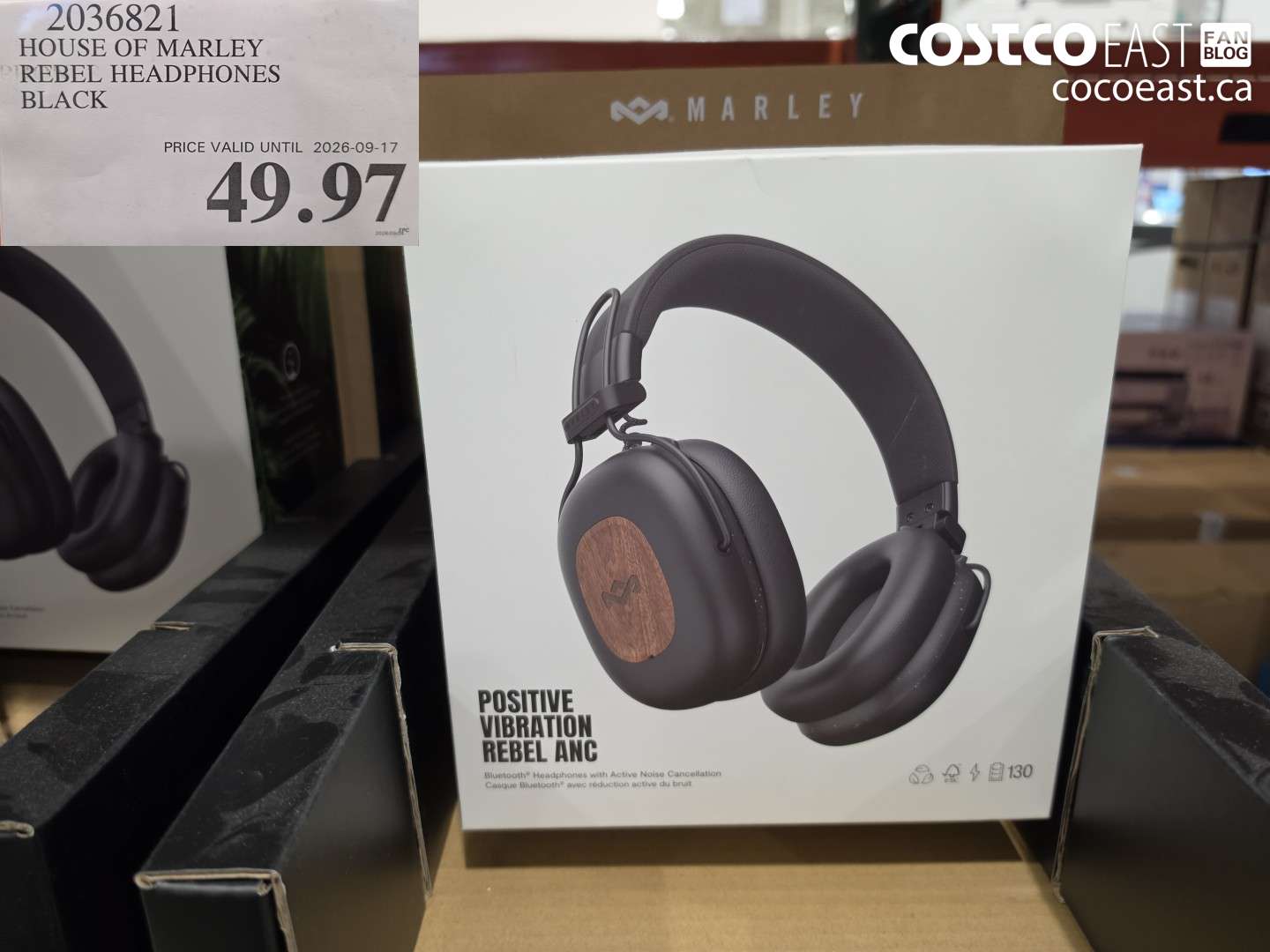 2036821 HOUSE OF MARLEY REBEL HEADPHONES BLACK $49.97