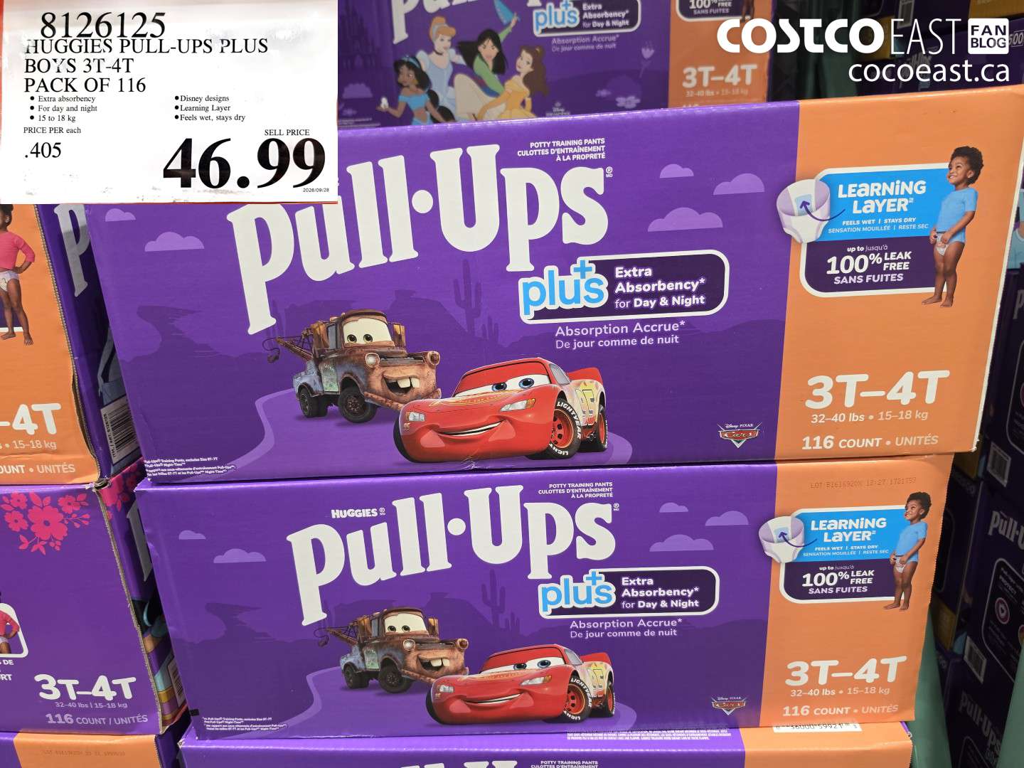 8126125 HUGGIES PULL-UPS PLUS BOYS 3T-4T PACK OF 116 $46.99