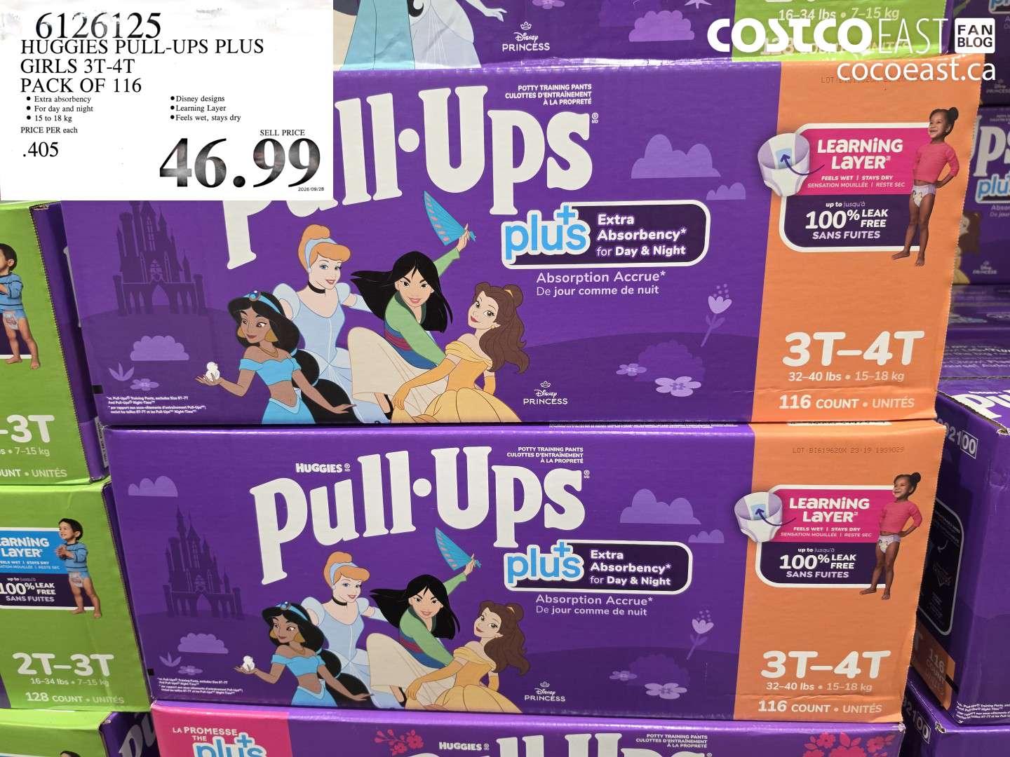 6126125 HUGGIES PULL-UPS PLUS GIRLS 3T-4T PACK OF 116 $46.99