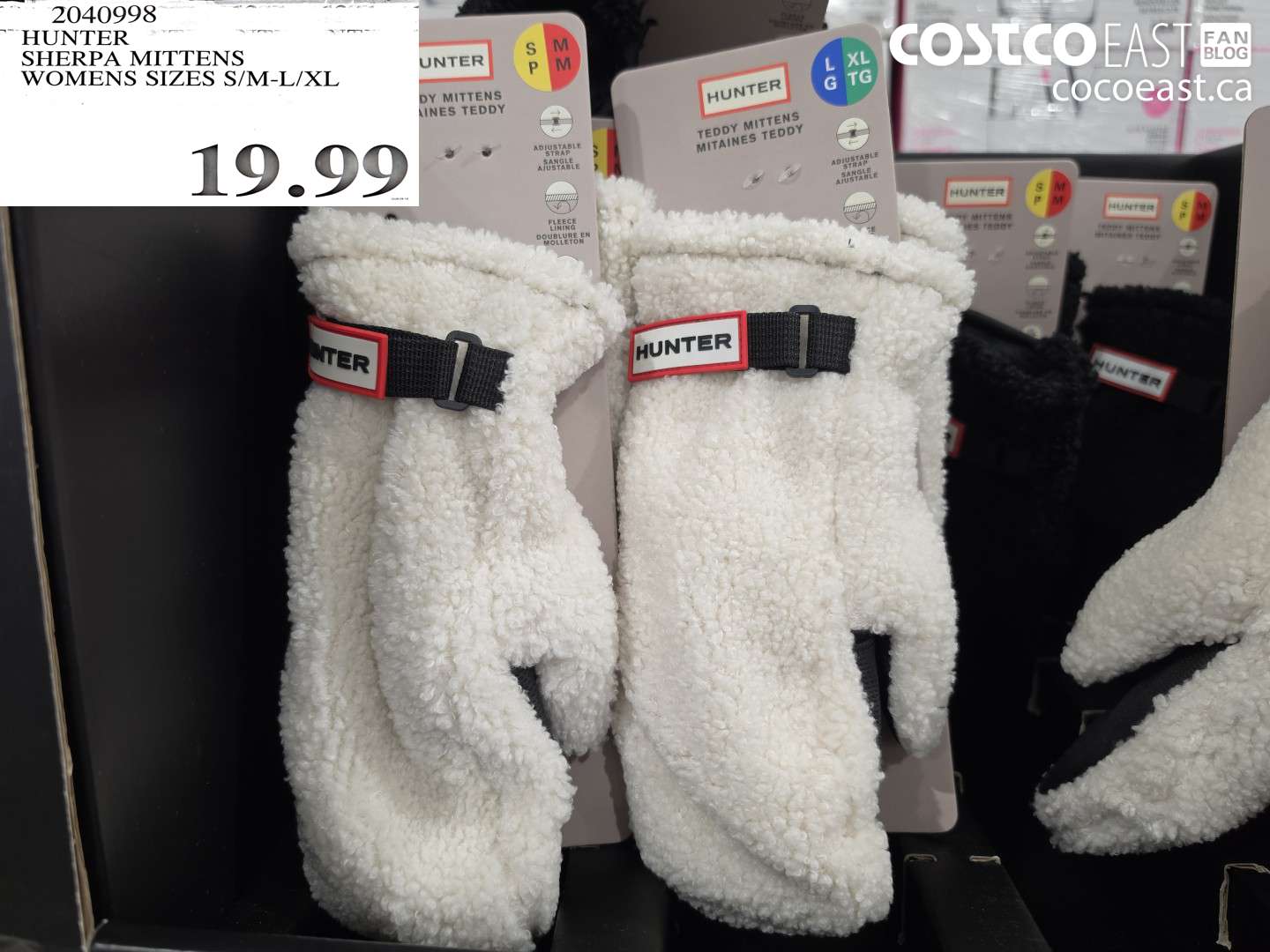 2040998 HUNTER SHERPA MITTENS WOMENS SIZES S/M-L/XL $19.99