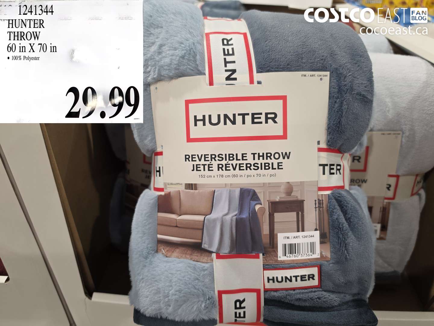 1241344 HUNTER THROW 60 IN X 70 IN $29.99