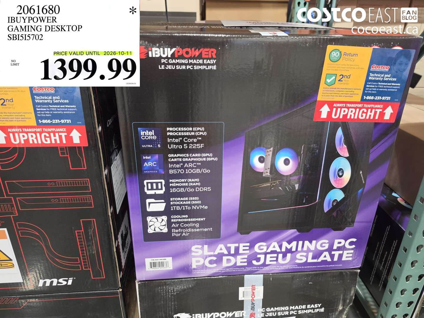2061680 IBUYPOWER GAMING DESKTOP SBI5I5702 $1399.99