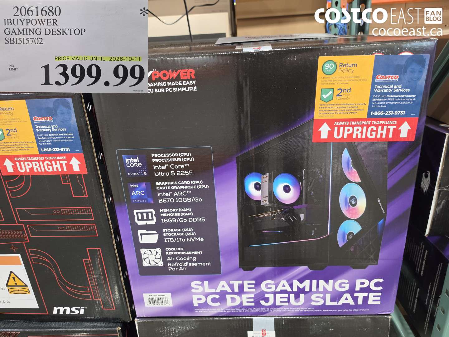 2061680 IBUYPOWER GAMING DESKTOP SBI5I5702 $1399.99