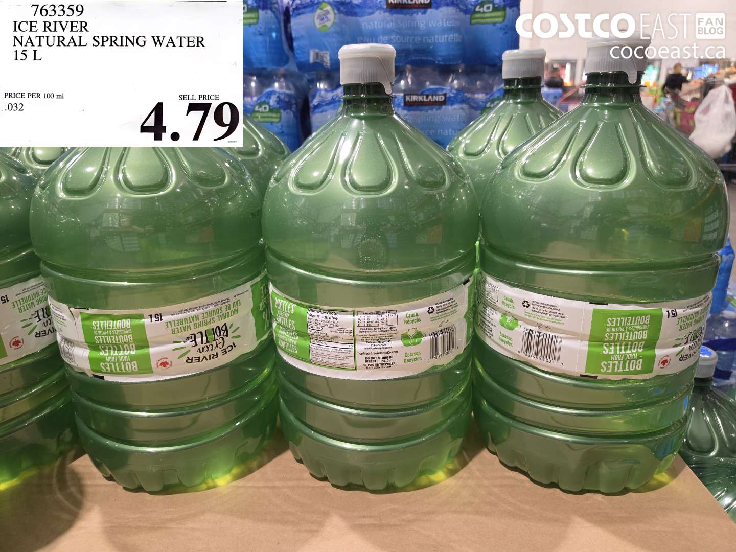 763359 ICE RIVER NATURAL SPRING WATER 15 L $4.79