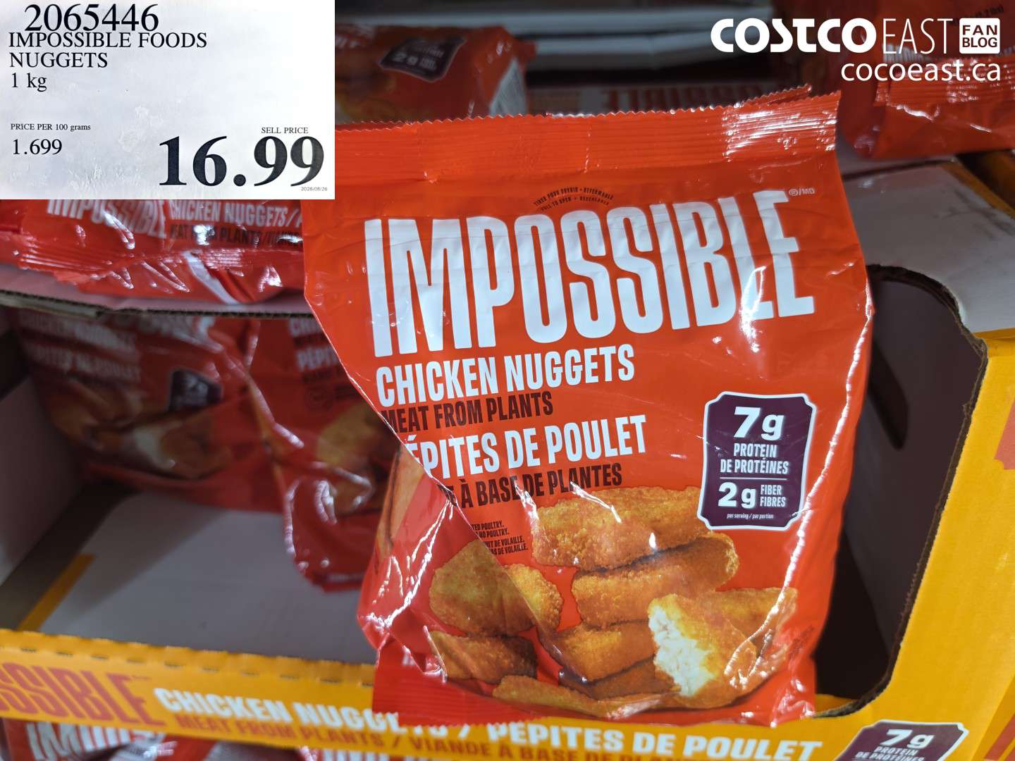 2065446 IMPOSSIBLE FOODS NUGGETS 1 KG $16.99